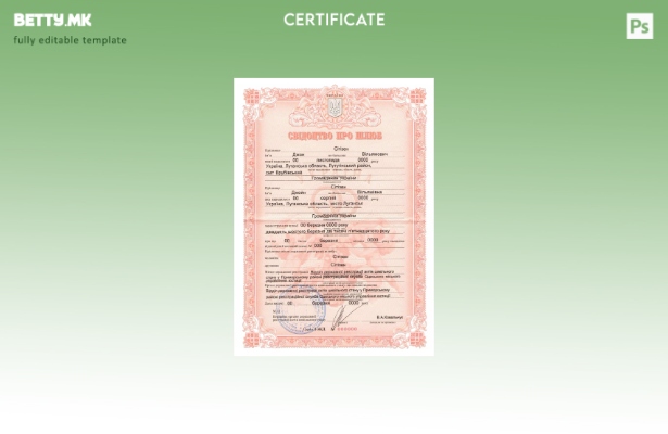 Модерен стил Украински шаблон PSD, со шаблон за фонтови